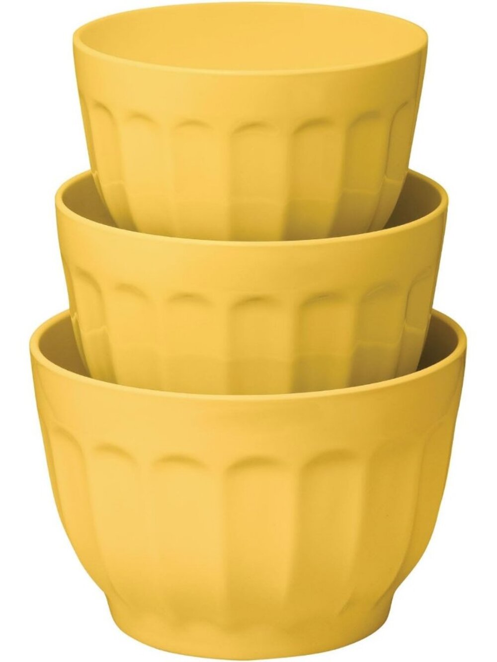 3-Piece Non-Slip Melamine Mixing Bowl Set - Multi-Purpose Nesting Prep Bowls